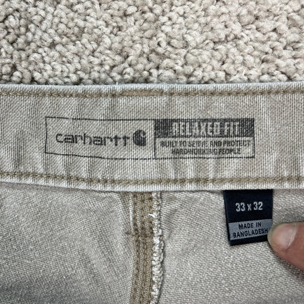 Carhartt Rugged Flex Pants Men 33x32‎ Gray Straight Leg Cargo Relaxed Distressed - Picture 16 of 16